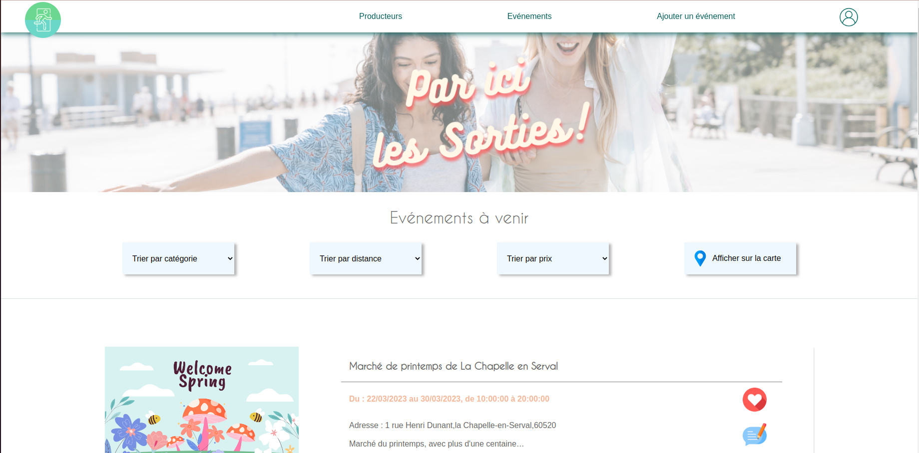 site web créé par lancelle clara : PILS - Par ici les sorties